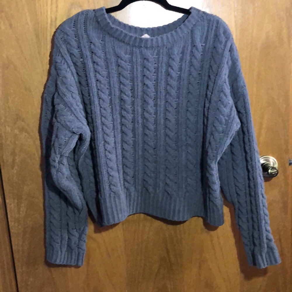 Grey knitted sweater